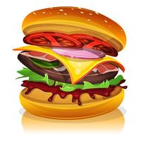 grote baconburger vector