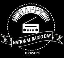 nationaal radio dag teken vector
