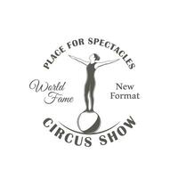 circus etiket geïsoleerd Aan wit achtergrond vector