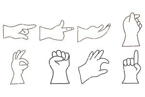 reeks vector expressief hand- gebaren