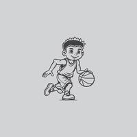 basketbal speler silhouet nba sport- spel vector reeks ontwerp