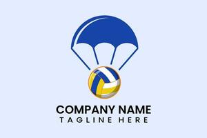 vlak vector parachute ballon volley bal logo