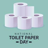 nationaal toilet papier dag ontwerp sjabloon mooi zo voor viering. toilet papier ontwerp illustratie. vlak ontwerp. eps 10. vector