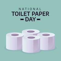 nationaal toilet papier dag ontwerp sjabloon mooi zo voor viering. toilet papier ontwerp illustratie. vlak ontwerp. eps 10. vector