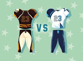 American football speler outfit sportpak vector