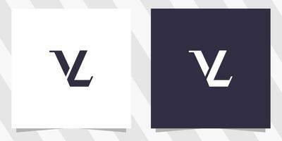 brief vl lv logo ontwerp vector