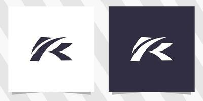 brief k logo ontwerp vector