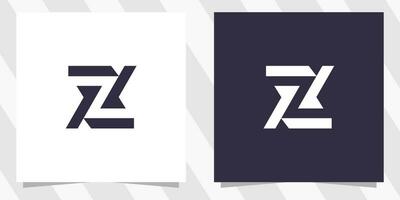 brief z logo ontwerp vector