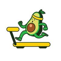 avocado training schattig karakter illustratie vector