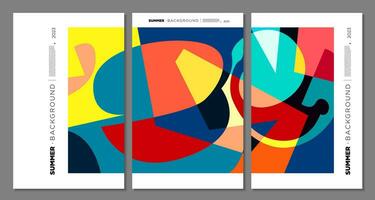 vector kleurrijk abstract meetkundig en vloeistof achtergrond voor zomer festival