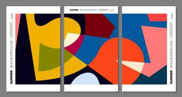 vector kleurrijk abstract meetkundig en vloeistof achtergrond voor zomer festival