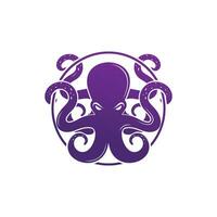 Octopus mascotte logo ontwerp element voor uw bedrijf vector