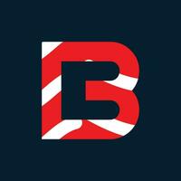 b brief logo of b tekst logo en b woord logo ontwerp. vector