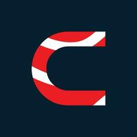 c brief logo of c tekst logo en c woord logo ontwerp. vector