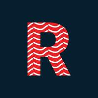 r brief logo of r tekst logo en r woord logo ontwerp. vector