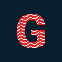 g brief logo of g tekst logo en g woord logo ontwerp. vector