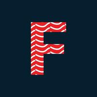 f brief logo of f tekst logo en f woord logo ontwerp. vector