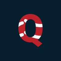 q brief logo of q tekst logo en q woord logo ontwerp. vector