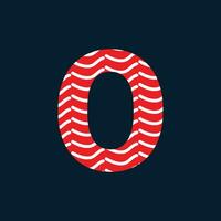O brief logo of O tekst logo en O woord logo ontwerp. vector