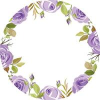 bloemen kader met mooi roos decoratie vector