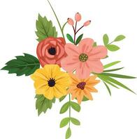 wilde bloemen boeket clip art, wilde bloemen boeket illustratie, platteland grens, kruiden krans klem kunst, bruiloft uitnodiging, groet kaart vector