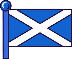 Schotland land vlaggenmast vlag banier vector