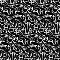 abstract zwart vloeistof golven naadloos patroon vector
