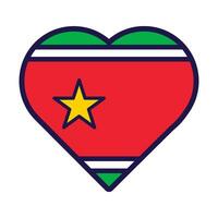 Guadeloupe vlag feestelijk patriot hart schets icoon vector
