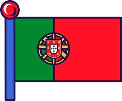 Portugal land vlaggenmast vlag banier vector