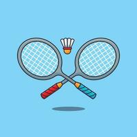 badminton tekenfilm vector illustratie.