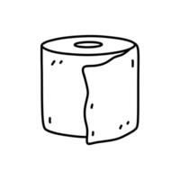 toilet papier geïsoleerd Aan wit achtergrond. vector hand getekend illustratie in tekening stijl. perfect voor kaarten, decoraties, logo, divers ontwerpen.