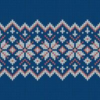 Noors inheems stijl trui, ornament met sneeuwvlokken. eerlijk eiland ontwerp. vector