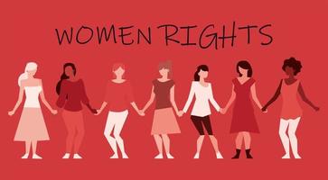 vrouwen van over de hele wereld, rechten feministe vector