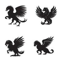 reeks van dinosaurus logo, vector reeks logos