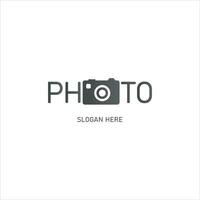 fotografie logo concept. Op maat lettertype. geïsoleerd wit baground vector