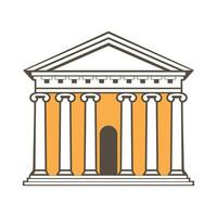 oude Romeins Grieks tempel gebouw vector symbool logo sjabloon