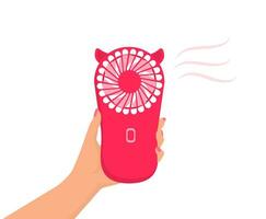 roze elektrisch ventilator vector illustratie in tekenfilm stijl.
