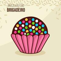 brigadeiro Brasil - Brazilië - braziliaans chocola voedsel vector