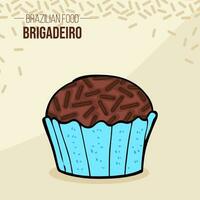 brigadeiro Brasil - Brazilië - braziliaans chocola voedsel vector