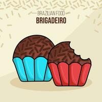 reeks van brigadeiro Brasil - Brazilië - braziliaans chocola voedsel vector