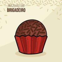 brigadeiro Brasil - Brazilië - braziliaans chocola voedsel vector