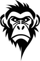 aap dier logo, aap gezicht sjabloon, aap gezicht icoon , symbool, klem kunst, zwart en wit chimpansee gezicht voorraad vector beeld