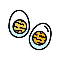 gekookt ei voedsel kleur icoon vector illustratie