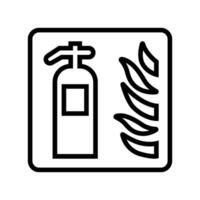 brand brandblusser lijn icoon vector illustratie