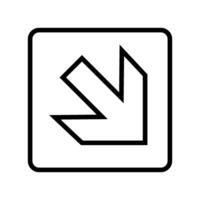 wit omhoog naar beneden trap pijl noodgeval lijn icoon vector illustratie