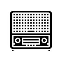 retro radio muziek- glyph icoon vector illustratie