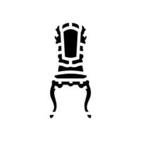 stoel luxe Koninklijk glyph icoon vector illustratie