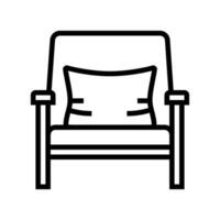 fauteuil minimalistisch elegant lijn icoon vector illustratie