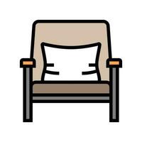 fauteuil minimalistisch elegant kleur icoon vector illustratie