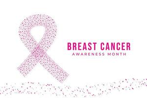 borst kanker bewustzijn maand roze lint teken vector Aan wit achtergrond